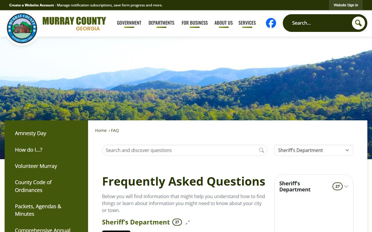 Murray County arrest records Sheriff's FAQ charge and bail guidance
