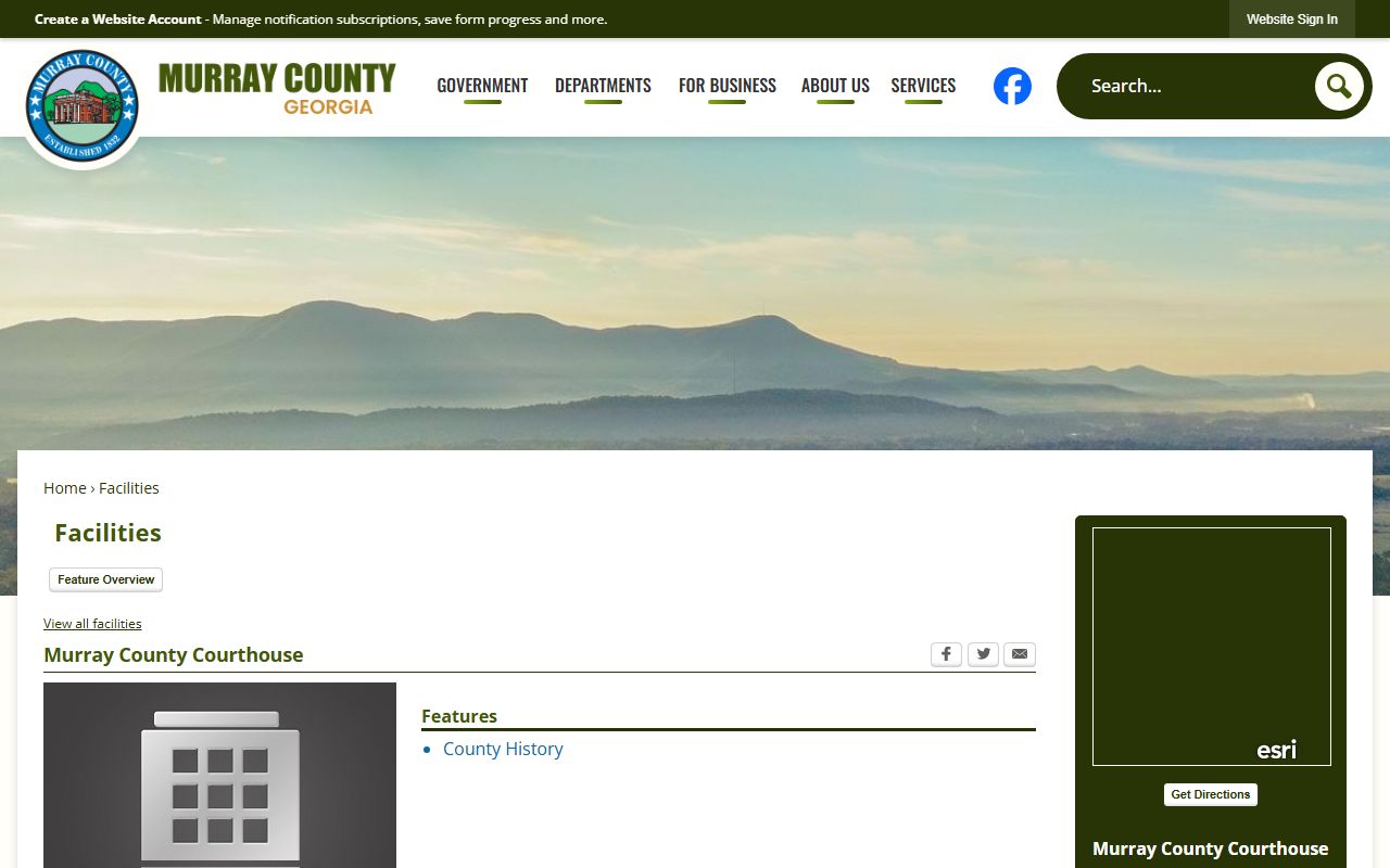 Murray County court records courthouse facility page