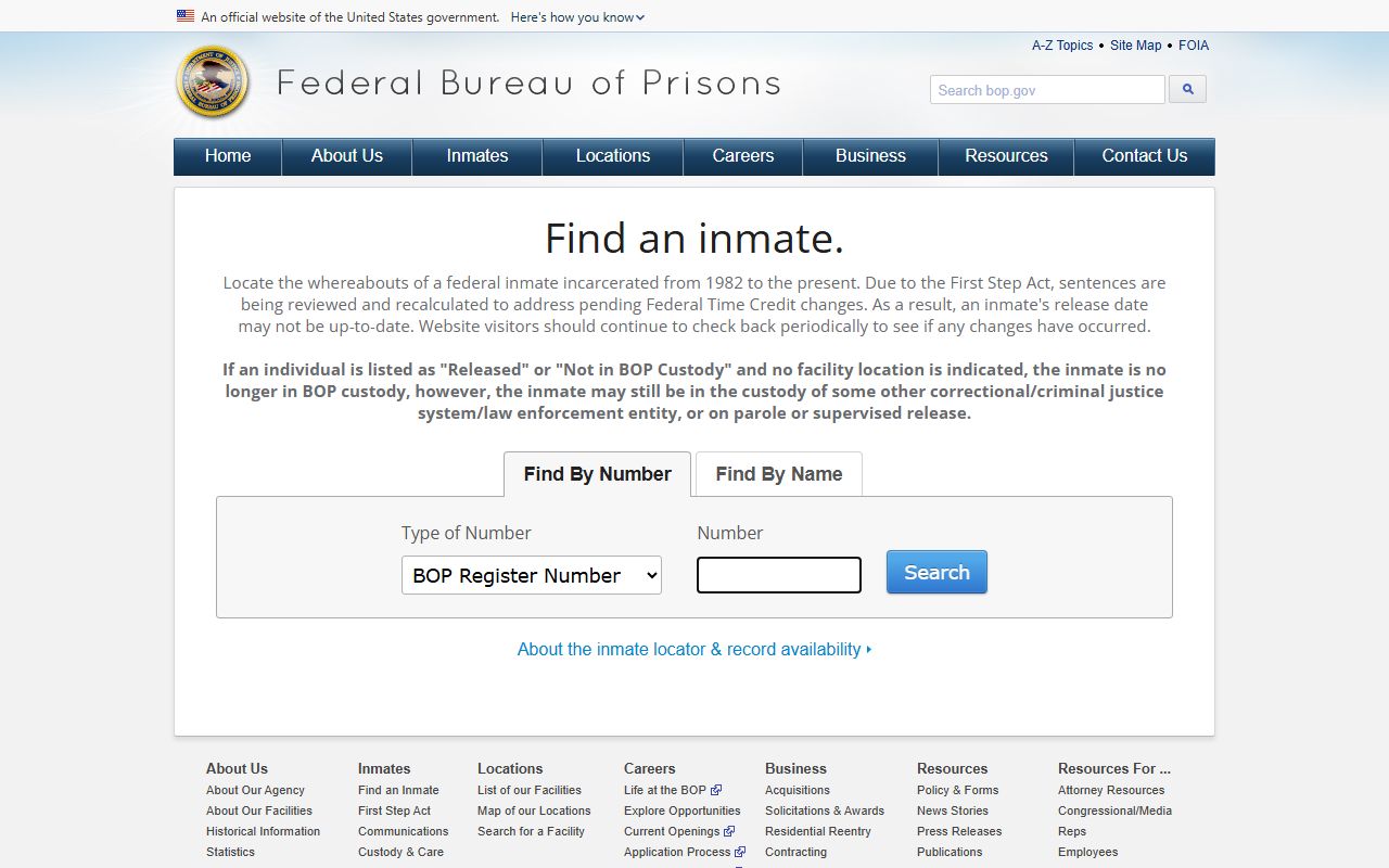 Murray County warrant records federal inmate locator